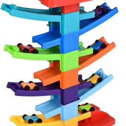 Zig Zag Ramp Racer Toy – Car Racing Track Set with Mini Cars for Kids & Toddlers-image-16