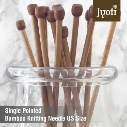 jyoti Knitting Pin - Bamboo (2 Pairs of 14 Inches / 35cm of Size 01) Knitting Pin image 4