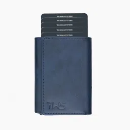 Men Casual Blue Genuine Leather RFIDWallet-image-70