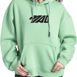 Women Full Sleeve Printed Hooded Sweatshirt-image-1
