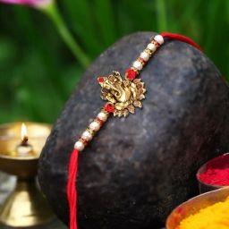 Religious 1157RKG Jute Rakhi Set-7