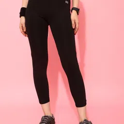 clovia Solid Women Black Tights-picture-1