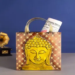 golden peacock Buddha Adrian Yellow Iron Magazine Rack-picture-35