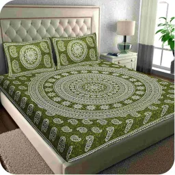 144 TC Cotton Double Checkered Flat Bedsheet-image-96