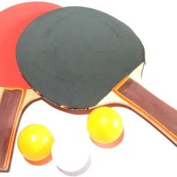 2 Table Tennis with 3 Balls Red, Green, Black Table Tennis Racquet-image-52
