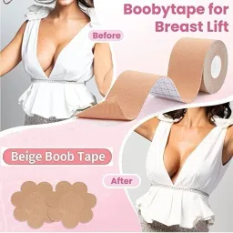 Breast Shaper & Lifter Boob Tape with 10 Nipple Pasties for Women R210 Nursing Breast Pad-image-88