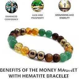 Pyrite, Green Aventurine, Citrine + Golden, Tiger's Eye Crystal Bracelet-image-9