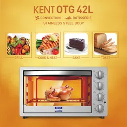 KENT 42L Oven Toaster Grill with Rotisserie & Convection Function (Silver) image 5