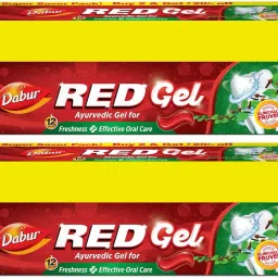 Red Ayurvedic Gel for Freshness ( Super Saver Pack) Toothpaste-image-16