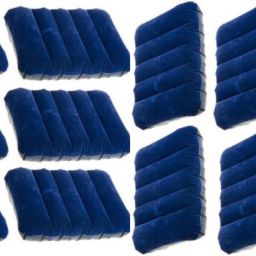 (IND*USA-16) 12 PREMIUM QUALITY BLUE VALVET TOUCH AIR FILLING PILLOW ,FLOTING ON WATER AND GIVE REST TO HEAD AND NECK.ALSO USED IN TREVELING.USED IN WATER POOL AND GIVE SUPPORT AND COMFIRT. Inflatable Pool Accessory-image-16