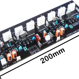 audio lite 200+200 Watt RMS Stereo Amplifier Board for 2SC5200 + 2SA1943 Sound Recorder and Sound Circuit Electronic Hobby Kit image 4