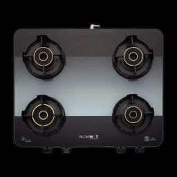 Blowhot Sapphire Toughened Glass Top 4 Burner Manual Gas Stove (ISI Certified, Black)-picture-16