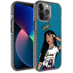 DailyObjects Adults Black & Blue Queen Babe Stride 2.0 iPhone 12 Pro Max Back Case-6