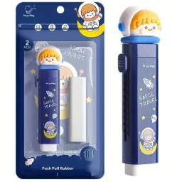 Cutter Shaped Eraser Set for Kids, Stationary Set for Kids, Rubber Eraser Kids Non-Toxic Eraser-image-9