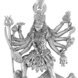 akshat sapphire Sterling Silver (92.5% Purity) Goddess Kali Maa Big Size Pendant for Men & Women Sterling Silver Locket-picture-0