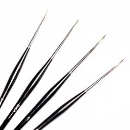 Long Liner Paint Brush Set 4pc Detailing Painting Brushes Synthetic Bristles-image-75