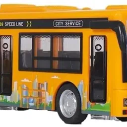 Bus Toy For Kids Plastic Long Bus Toy Light Music Openable Door Friction Power-image-70