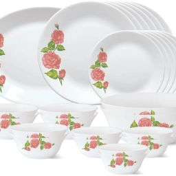 Pack of 27 Opalware Rose Gold Dinner Set-image-68