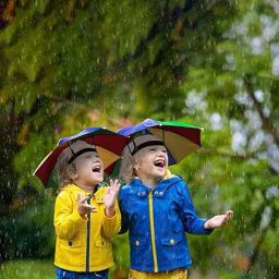 Rainbow Umbrella Hat Hands free Z7 Umbrella-16