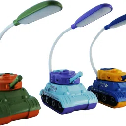gifteuo Army Tank Shaped Study Lamp with Pen Stand for Kids & Adults- Pack of 1 Table Lamp image 5