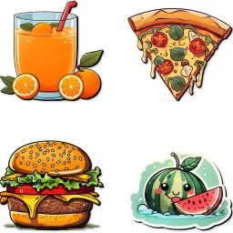 Fridge Magnets Refrigerator Cute Food Designs for Home, Kitchen and Office Fridge Magnet Pack of 4-image-54