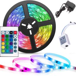 160 LEDs 4 m Multicolor Color Changing, Flickering, Steady Strip Rice Lights-15