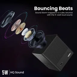 Portronics Bounce 2 5W Portable Wireless with in-Built FM Radio, Type-C Charging Port 5 W Bluetooth Speaker image 2