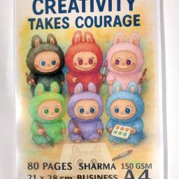 A4 Labubu Watercolor Book – 150 GSM (80 Pages) Size 28x21 cm Sketch Pad-image-102