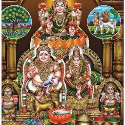lakshmi Kubera with wooden Photo frame (8 Inch x 12 Inch ) Digital Reprint 14 inch x 10 inch Painting-72