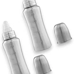 Baby Stainless Steel Feeding Bottle for Kids/New Born - 240 ml-image-50