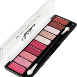 glam21 cosmetics 10 Color Eyeshadow Palette - Soft Matte & Creamy Shimmer in Just One Swipe 8.8 g image 2