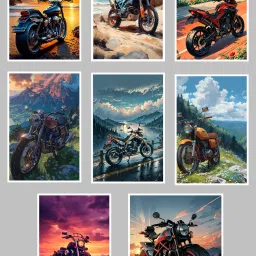 PREMIUM BIKE POSTERS FOR BIKE LOVERS (SET OF 8) A4 Paper Print-image-13