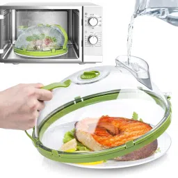 Microwave Cover for Food, Clear Microwave Splatter Cover with Handle 8.5 inch Lid-26