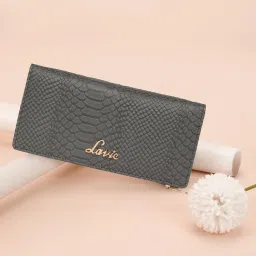 Women Casual Grey Artificial Leather Wallet-image-13