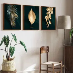 the art house Crafty Seeks Multicolour Canvas Framed Art Print Set of 3-picture-0