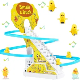 Duck track Automatic Stair-Climbing Cartoon Race Track Set with Lights and Music-image-82