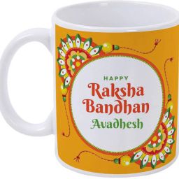 Avadhesh Pack of 1 350ml Happy RakshaBandhan_mug_2329 Ceramic Coffee Mug-image-131