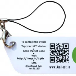 linqs AmILost Smart NFC & QR Code Lost & Found Tag Data Card-19