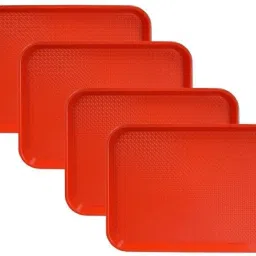 Premium Quality Rectangular Big Tray For Serving 12x16 Inch (RED) Tray-image-31