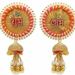 Toran Shubh Labh Hanging Toran Door Bandarwal Shubh Labh Bandanwar Door Hanging Wall Hanging for Home Office Puja Pooja Article Mandir Temple Diwali Decoration Items Diwali Decoration Toran-image-17