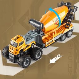 Die-cast 1:43 Scale Heavy Duty Cement Mixer Truck in Friction Version RP1153(30)-image-71