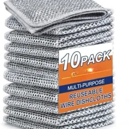 Wire Dish Cloth Cleaning Cloth Scrubber for Utensils,Non Scratch Dish Wash Cloth Scrub Pad-image-47