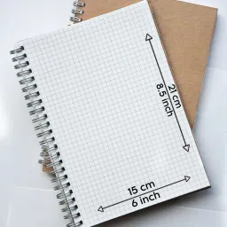 tortuga A5 Square grid Notebook A5, 60 Sheets/120 Pages, 100gsm Paper, Grid Journal A5 Notebook SQUARE GIRD 100 Pages image 3