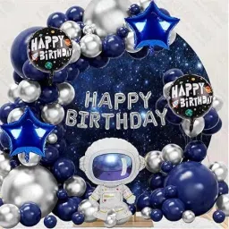 Solid Space Theme Birthday Part Decoration Set. Balloon-image-38