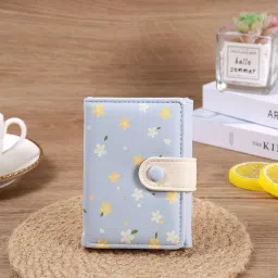 Women Casual Blue Genuine Leather Wallet-image-98