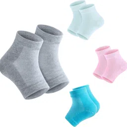 Heel Moisturizing Socks Open Toe Socks Gel Heel Socks(1 Pair) Heel Support-image-1
