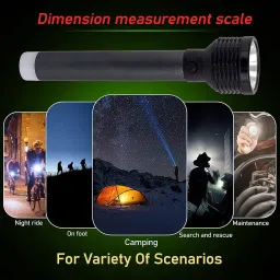 crentila Rechargeable Brightest Powerful Handheld Flashlight, Super Light with 5 Modes Torch image 3