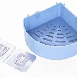 Self Adhesive Multi-Purpose Wall Hanging BATHROOM floating Shelf Plastic Wall Shelf-image-71