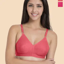 Souminie Pack Of 2 Non-Padded Non-Wired Pure Cotton Everyday Bra With All Day Comfort-picture-36
