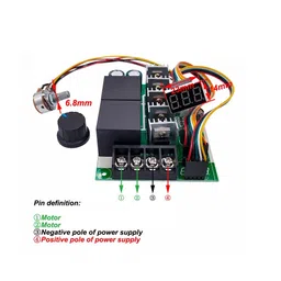 12V 24V 36V 40A PWM DC Motor Speed Controller Forward Reverse Adjustable Knob Switch Control Driver Digital Display image 5